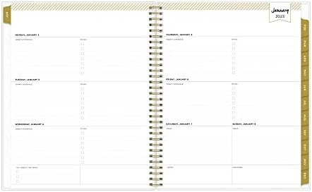 Dnevni dizajner nedeljni/mesečni kalendar planiranja, 8-1 / 2 x 11, romantika crna mat, od