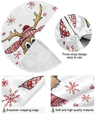 Oarencol Deer Snowflake Božićna suknja od drva 36 inčni Xmas Holiday Party Tree Detaos