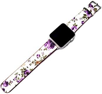 Floral FL-4 Purple Roses Band Kompatibilan je sa Apple Calt-om Ultra 8 7 6 SE 5 4 3 2 1 Series