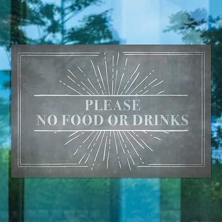 CGsignLab | Molim te, nema hrane ili pića - prozori Cling Cling | 30 x20