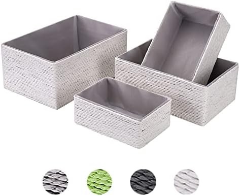 IFNOW Set malih korpi sa 4 tkane korpe za papir, kutije za odlaganje za kupatilo Organizator za odlaganje