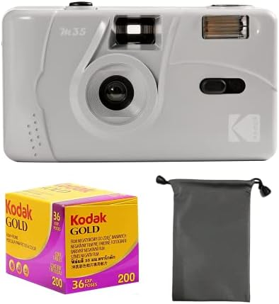 Kodak M35 35mm filmska kamera za višekratnu upotrebu, bez fokusa, ugrađena u snažan Blic, paket sa filmom