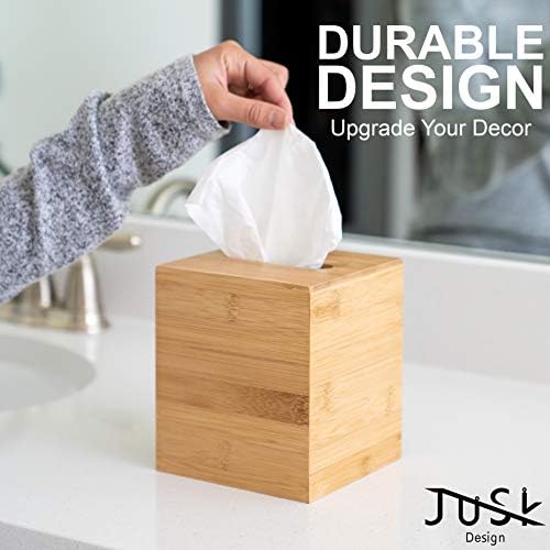 Držač kutije za dizajn JUSK dizajna - moderna, minimalistička i izdržljiva drvena tkiva s kliznim