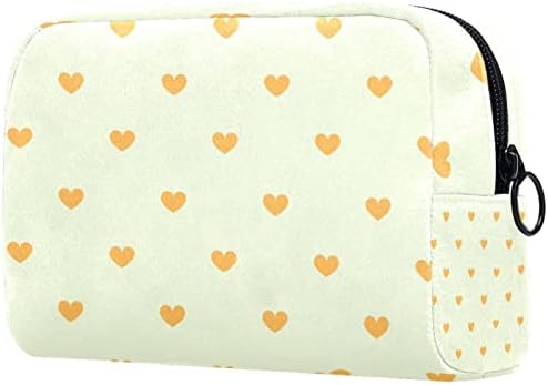 Toaletna torba, kozmetička torba za putovanja za žene muškarci, valentinove srčane žute ljubavi