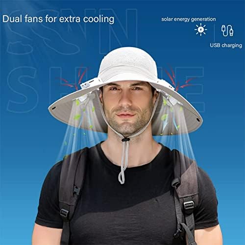 Solarna kapa ventilatora Sunčani šešir sa ventilatorom Birm ribolovni šešir sa hlađenjem Personal Fan