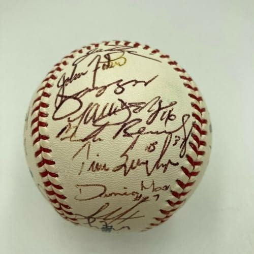 2002 Atlanta Braves Team potpisan bejzbol Chipper Jones Greg Maddux PSA DNK - AUTOGREMENA BASEBALLS