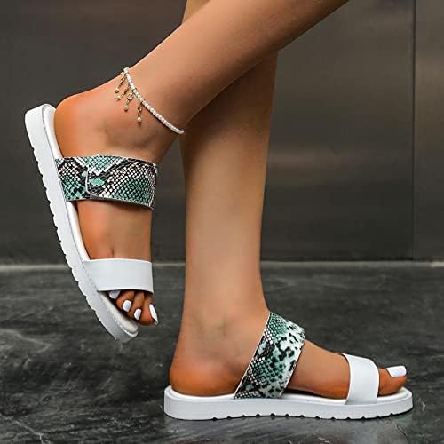 Ženske sandale Ljetne casual leopard uzorak papuče na otvorenom udobne ravne potpetice, cipele