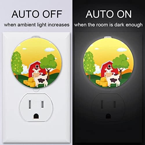 2 paket Plug-in Nightlight LED noćno svjetlo sa senzorom sumraka do zore za dječiju sobu, rasadnik, kuhinju,