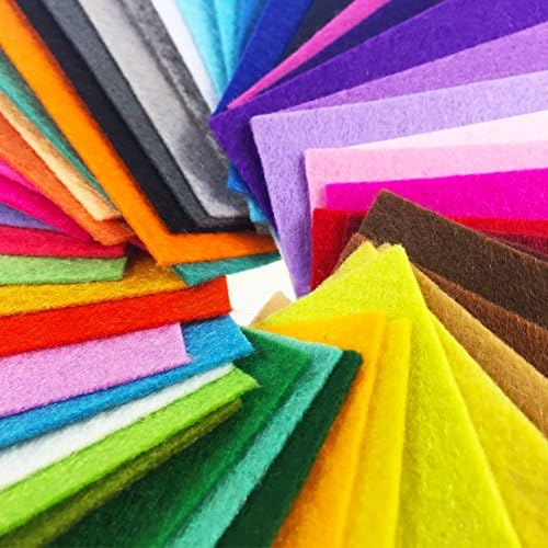 Flic-Flac 48pcs 12 x 12 inča različite boje osjetljivih tkaninskih listova patchwork šivajući DIY CRAFT