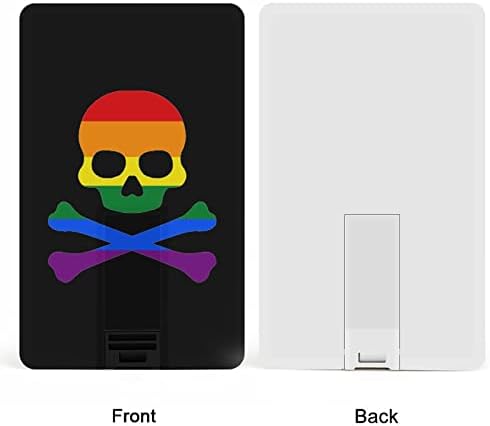 Gay Pride Flag Skull CrossBones Kreditna kartica USB Flash Diskovi Personalizirani memorijski štap