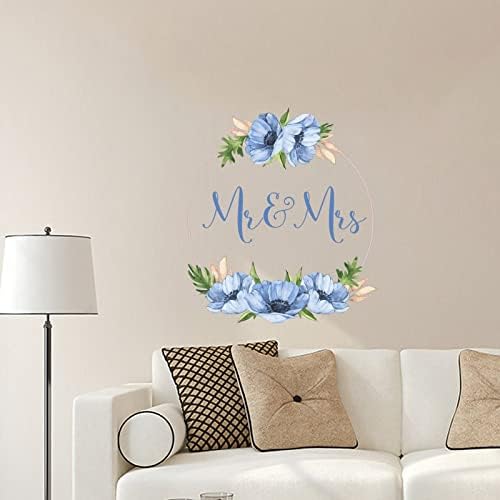 Proljetne ljetne cvjetne naljepnice za sobu MR & MRS Porodica Inspirativna zidna umjetnička naljepnica Vinyl