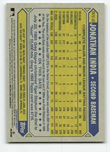 2022 Ažuriranje Chrome Silver Packs Mojo T87C-32 Jonathan India Nm-Mt Cincinnati Reds bejzbol MLB