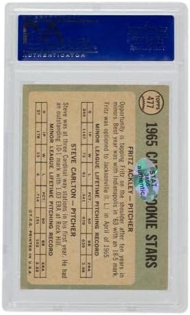 Steve Carlton potpisao je 1965. podlozi Rookie Stars Cardinals Baseball Card 477 PSA - bejzbol autogramirane