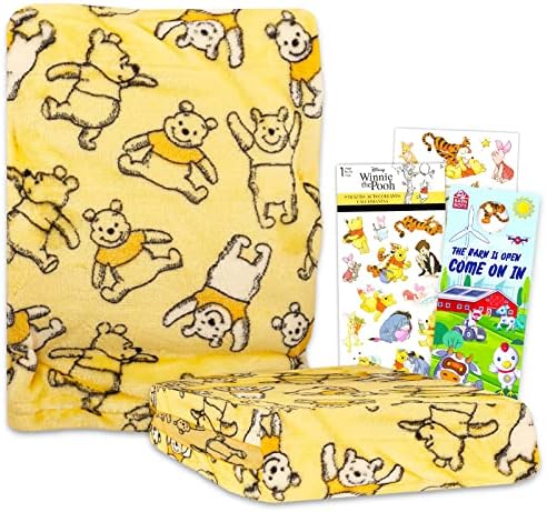 Winnie The Pooh Throw deka Set-paket sa Winnie The Pooh Fleece dekom za bebu, Winnie The Pooh naljepnice,