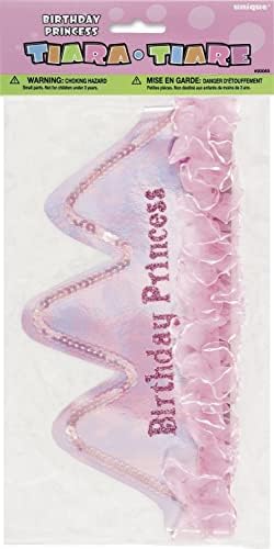 Jedinstvene industrije ružičaste rođendan princeze ruffles tiara, jedna veličina