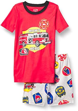 Dječje mjesto Dječji i mali dječaci Vatrogasno vozilo Snig Fit pamuk pidžama