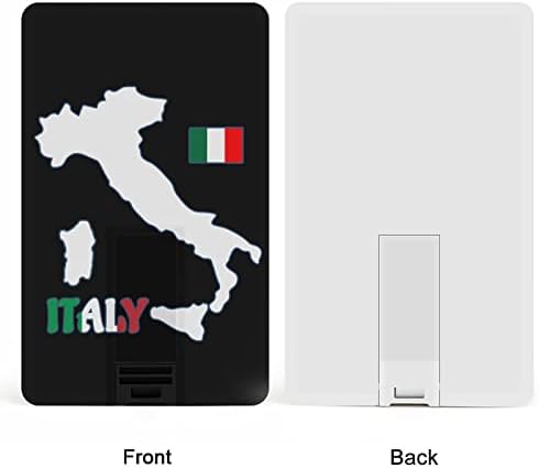 Italija Karta Zastava Flag USB Flash Drive Personalizirana Kreditna kartica Pogonski memorijski stick USB ključni