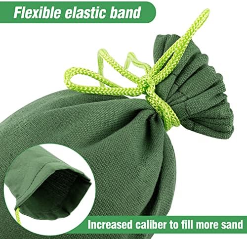 4 kom 6 '× 6 Long Canvas Sandbags-zadebljane platnene vreće za zaštitu od poplava pijesak sa elastičnom