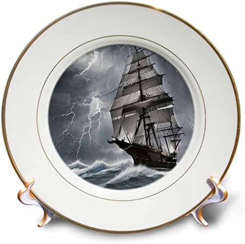 3drose visoki brod digitalni čl. Fantastična kora, oluja, talasi, poklon za litrenje - ploče