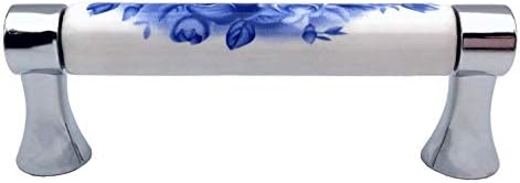 3 3,75 C-C plavi cvjetni ormar potez cvijet bijele boje ručka keramičke ormariće ručka ručica
