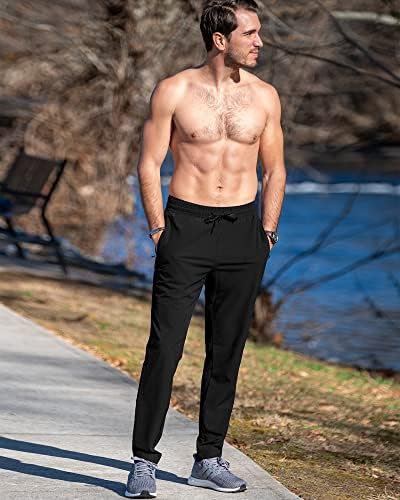 G4Free muške lagane atletske hlače za vježbanje najlonske Džogere rastezljive Ležerne putne
