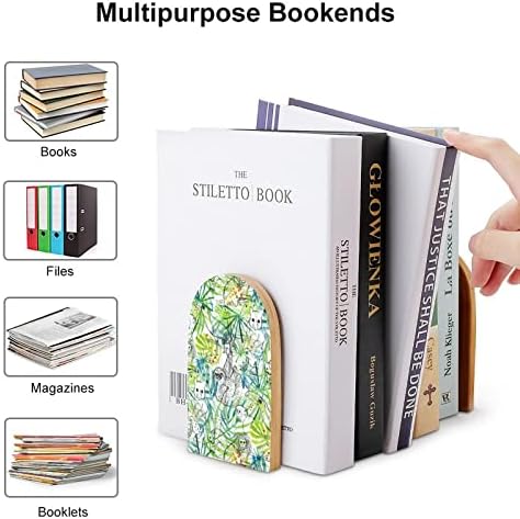 Lenjivac i priroda drvena Bookends moderna dekorativna polica za knjige trendi dizajn čep za knjige za kućni