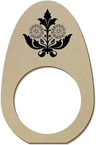 Azeeda 5 X 'Art Nouveau Dandelion' Drveni prstenovi / držači za salvete