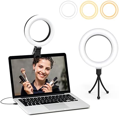 Selfie Ring Light za računar, 6 LED video konferencijski rasvjetni kompleti za prijenos uživo / šminku