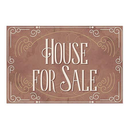 CGsignLab | Prodaje se kuća -Victorian Card Prozor Cling | 27 x18