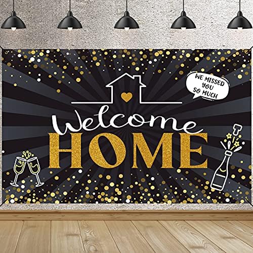 Dekoracije za dobrodošlicu kući, tkanina pozadina za fotografiju sa natpisima dobrodošlice, znak dobrodošlice