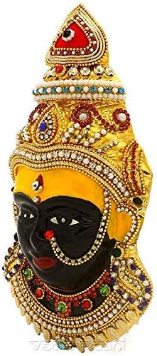 Vedic Vaani ™ Prekrasan Meenakari Crafted Multicolor Boginja Mahalaxmi Kolhapuri Margashirsha Devi Puja