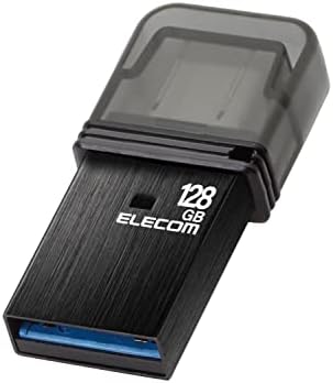 ELECOM MF-CAU32128GBK USB memorija, 128 GB, USB 3.2, tip-c kapa, crna