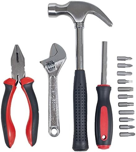 Kućni ručni alati, set alata - 15 komada od Stalwart, set uključuje - čekić, ključ, odvijač, kliješta
