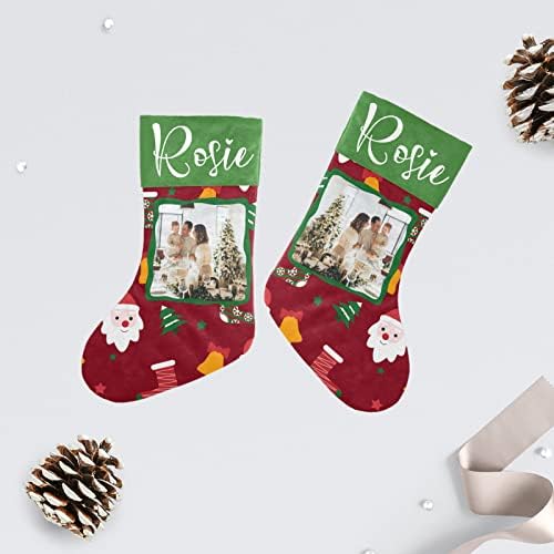 Pažljiva umjetnost personalizirana božićna čarapa Prilagođena božićna čarapa Foto Božićna čarapa