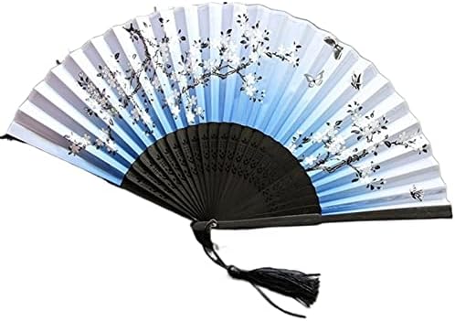 DFSYDS Fan kineski retro sklopivi ventilator Drvena ručica Klasični plesni ventilator Tassel Party Dicration