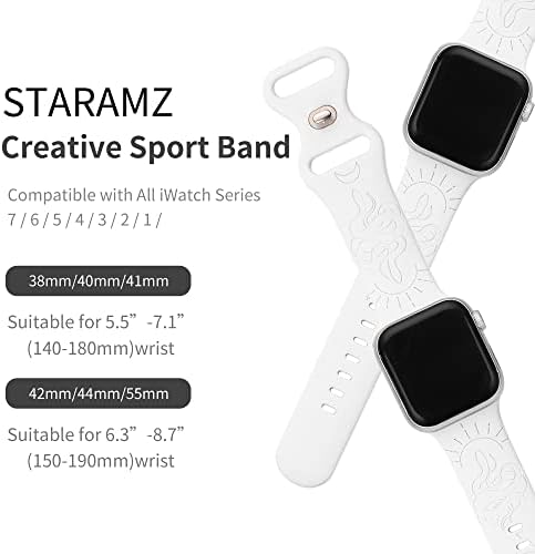 Snamz Snake ugravirani silikonski bend Kompatibilan je sa Apple Watch Bandovima za veličine