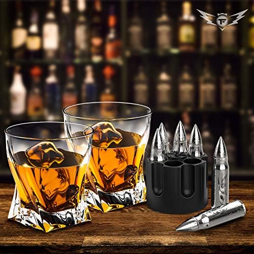 Whisky naočare i Whisky Bullets-Premium Whisky Glass Set, 2 čaše za Scotch ili burbon u poklon