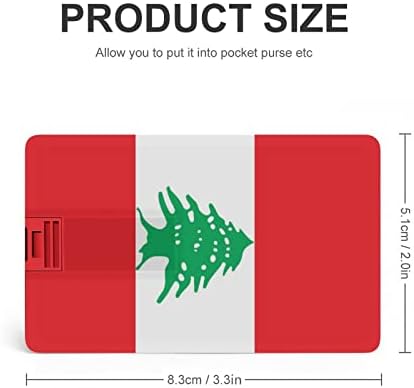 Zastava države Libanon USB Flash Drive Kreditna kartica Dizajn USB Flash Drive Personalizirani memorijski
