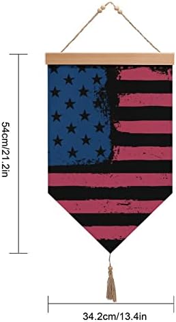 Nudquio USA američka zastava Vintage pamučna posteljina viseća Zastava zidni znak slika za uređenje
