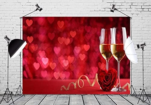 CORFOTO Crvena Ljubav Srce pozadina crvena Bokeh srca pehar ruža pozadina Valentinovo pozadine Rođendanska
