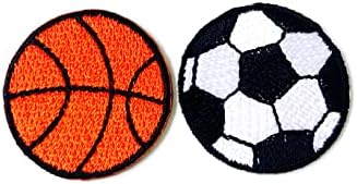 Komplet od 2 sićušne mini nogometne lopte Košarka slatki crtani patve SEW Gvožđe na izvezenom aplicijskom