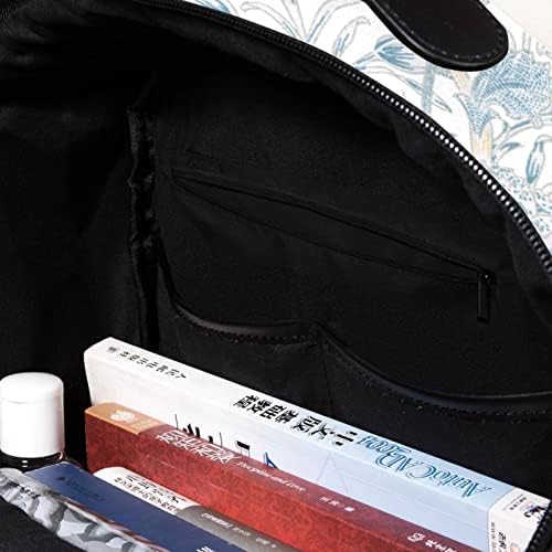 VBFOFBV ruksak za žene Daypack backpad bakfak za laptop Travel Casual Torba, Vintage Bijela plava