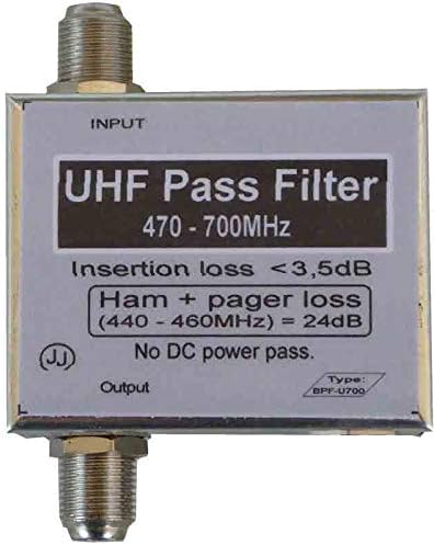 UHF- Band-Pass Filter 470-700MHz Specijalni, šunka + gubitak pejla 440-460MHz -24 dB !!
