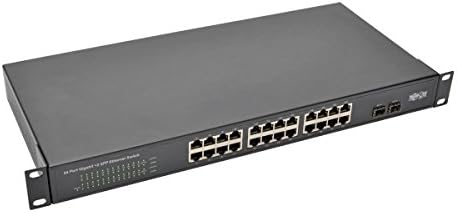 Tripp Lite 24-port Gigabit Ethernet prekidač RackMount Metal 1U, 2 Gigabit SFP porta 10/100 / 1000Mbps
