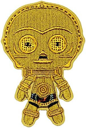 Star Wars C-3PO Gold Droid Patch Robot Emoji Chibi vezeno željezo na Applique