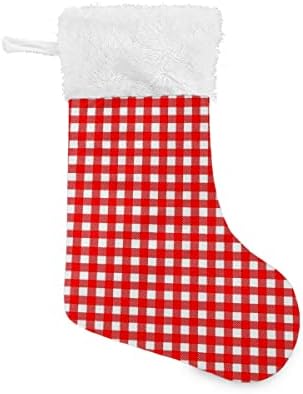 Božićne čarape Crna crvena odvjerena plaćena bijela plišana manžetna Mercerizirana velvet porodični odmor