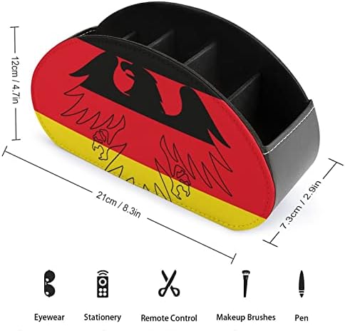 Njemačka zastava Daljinski upravljač sa 5 odjeljaka PU kožna multifunkcionalna memorija Caddy Desktop organizator