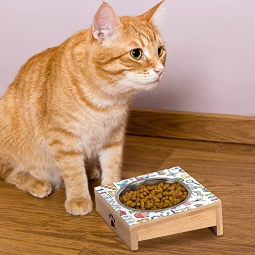 Elementi nauke ili hemije Zdjela za pse za mačke od nerđajućeg čelika protiv povraćanja hranilica