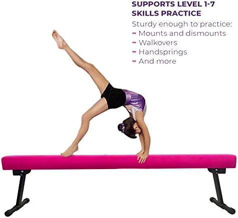 YANGG 6ft/8FT gimnastička greda za ravnotežu,Podesiva podna greda visokog i niskog nivoa - visoko stabilna-oprema