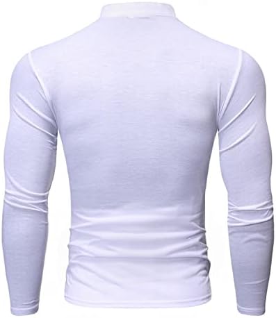 XXBR majice za majice za muške, vojnik dugih rukava Henley V rect thirt workout slim fit mišićni casual